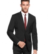 Be presentably polished at your next presentation with this suit jacket from American Rag.