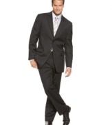 Add a little bit of classic style to your collection of suits and turn to this charcoal stripe.