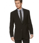 Clean lines and a sleek, modern finish make this Kenneth Cole New York suit a sweet upgrade for the modern man.