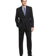 Constructed for off-the-rack wear, this handsome Jones NY suit combines flawless attention to detail with endless modern comfort.