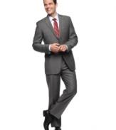 Suit yourself. This charcoal pindot suit from Donald J. Trump is a corner-office classic.