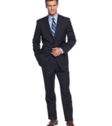 For season-less style, you can't beat the timeless sophistication of this navy suit from Jones NY.
