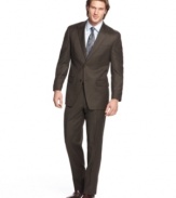 Switch it up. When it's time for a change from basic black, turn to this sharp suit from Michael Kors.