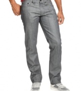 When you get bored of your blues it's time to get a pair of these modern gray slim-fit jeans from Sean John.