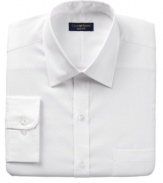 The classic gets a modern twist. Featuring a sleek, slim fit, this Club Room dress shirt is a must-have for every man.