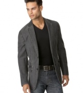 Sophisticated, yet urban, this INC International Concepts blazer can instantly dress up a T shirt and jeans.