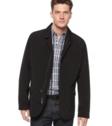 Layer up your look without losing your cool. This Perry Ellis Portfolio jacket makes the grade.