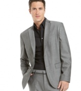 Crafted in a sophisticated gray with a contrast trim, this sport coat from Calvin Klein masters every detail.