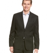A nice jacket cleans up your look in an instant. This Calvin Klein style is a look every guy should have.
