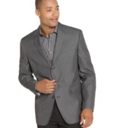 Polish up. This blazer from Sean John instantly tailors your weekend style.