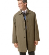 Protect your dressed-up looks from the elements with this lightweight raincoat from London Fog.