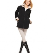 A contrast lining adds a stylish touch to this Nautica coat perfect for damp spring days -- an everyday value!
