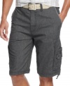 Subtle patterns makes sure that these cargo shorts from Marc Ecko Cut & Sew have safari style that's street ready.