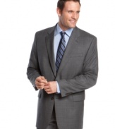 Make your power move with this gray sharkskin blazer from Lauren by Ralph Lauren.
