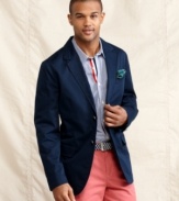 Spruce up your style with this classic two-button sport coat from Tommy Hilfiger.