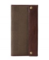 Add the gentlemanly refinement of this plaid case from Fossil to your travel aesthetic.