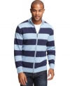 Eye-catching stripes on this Club Room sweater add standout style to any casual-cool outfit.