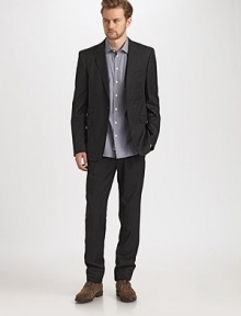 Modern, slim-fitting pant rendered in superior merino wool for added warmth and comfort.Front slash, back welt pocketsInseam, about 33WoolDry cleanMade in USA