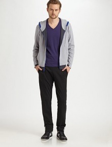 Ideal for weekend-wear, cut from superior jersey cotton for added shape and comfort.Drawstring elastic waistFront slash, back welt pocketsInseam, about 34CottonMachine washImported Ideal for weekend-wear, cut from superior jersey cotton for added shape and comfort.Drawstring elastic waistFront slash, back welt pocketsInseam, about 34CottonMachine washImported