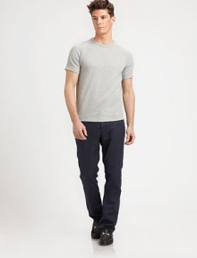 A casual staple gets elevated in this subtly textured, five-pocket style shaped in a smooth, easy-fitting cotton blend for added comfort and support.Five-pocket styleZip frontInseam, about 3384% cotton/9% polyamide/7% polyethyleneMachine washImported A casual staple gets elevated in this subtly textured, five-pocket style shaped in a smooth, easy-fitting cotton blend for added comfort and support.Five-pocket styleZip frontInseam, about 3384% cotton/9% polyamide/7% polyethyleneMachine washImported