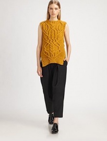 Finespun woven wool, tailored with crisp pleats in a cropped silhouette.Self waistbandZip flyFront pleatsBack welt pocketsInseam, about 27WoolDry cleanImportedModel shown is 5'9½ (176cm) wearing US size 4. Finespun woven wool, tailored with crisp pleats in a cropped silhouette.Self waistbandZip flyFront pleatsBack welt pocketsInseam, about 27WoolDry cleanImportedModel shown is 5'9½ (176cm) wearing US size 4.