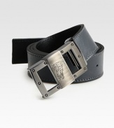 Italian calfskin leather with a signature engraved-logo buckle.LeatherAbout 1¼ wideMade in Italy