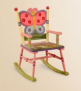 From the Magic Garden Collection. Beautifully hand-painted, this happy design sparks the imagination and brightens the room instantly.Sturdy design 16¾W X 29H Constructed of MDF ImportedRecommended for ages 3 and up Please note: Some assembly may be required. 