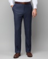 Streamline your look with these slim-fit suit pants from Tommy Hilfiger.
