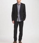 Modern, slim-fitting pant rendered in superior merino wool for added warmth and comfort.Front slash, back welt pocketsInseam, about 33WoolDry cleanMade in USA