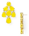 Cascading and colorful yellow stones makes quite the statement on these chandelier earrings from kate spade new york. They're a sweet way to put on this season's must have shades.