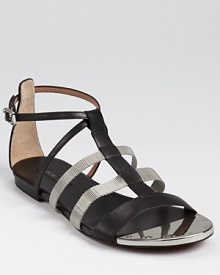 Pretty and plated, these downtown-chic Rachel Zoe sandals don't mess around. Edgy chain details lend effortless cool. Pretty and plated, these downtown-chic Rachel Zoe sandals don't mess around. Edgy chain details lend effortless cool.