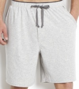Go ahead and wear them around the house. Tag-free and made of cotton jersey (with a touch of spandex for extra give), Nautica sleep shorts are so comfortable you won't want to take them off-and so stylish you won't need to.
