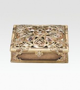 Carefully placed Swarovski crystals lend an opulent, heirloom-quality touch to this charming little keepsake box, handcrafted in 10K matte goldplated pewter. From the Blush Collection 3¼W X 1H X 3¼D Handmade in USA 
