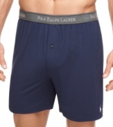 With a supremely comfortable fit, these Polo Ralph Lauren sleep shorts will help you achieve a restful sleep.