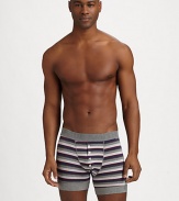 Comfortable cotton brief with a hint of stretch for added support and comfort, in signature stripe detail.Logo waistbandButton fly94% cotton/6% elastaneMachine washImported