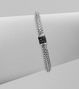 From the Chain Collection. A pretty, woven chain accented with black sapphire adorned clasp. Black sapphiresSterling silverPush clasp closureLength, about 7¼Imported 