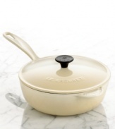 The ideal size for preparing a meal for two. This saucier has a wide, curved design that facilitates stirring and whisking, making it easier and a lot less messy. Tight-fitting lid retains moisture and heat for a wonderfully flavorful sauce every time. Limited lifetime warranty.