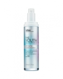 NEW! A lightweight daily age-fighting moisturizer with sunscreenThe Youth As We Know It anti-aging collection is packed with turn-back-time perks-but we've managed to squeeze in one more with the latest addition to the line. A daytime alternative to the much-loved moisture cream, this lightweight lotion boasts the same 10 age-battling benefits (visibly diminishing wrinkles, filling fine lines, hydrating and firming, to name a few), but adds SPF 30 to the mix for UVA/UVB protection that keeps both aging and burning at bay. It's a ‘sun'-beatable daily moisturizing must-have! 1.7 oz.• Provides broad-spectrum SPF 30 UVA/UVB protection• Helps even skin tone, smooth skin's texture, brighten and clarify• Soothes and replenishes skin NEW! A lightweight daily age-fighting moisturizer with sunscreenThe Youth As We Know It anti-aging collection is packed with turn-back-time perks-but we've managed to squeeze in one more with the latest addition to the line. A daytime alternative to the much-loved moisture cream, this lightweight lotion boasts the same 10 age-battling benefits (visibly diminishing wrinkles, filling fine lines, hydrating and firming, to name a few), but adds SPF 30 to the mix for UVA/UVB protection that keeps both aging and burning at bay. It's a ‘sun'-beatable daily moisturizing must-have! 1.7 oz.• Provides broad-spectrum SPF 30 UVA/UVB protection• Helps even skin tone, smooth skin's texture, brighten and clarify• Soothes and replenishes skin
