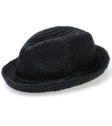 Top off your look with the lightweight and laid-back styling of this Block raffia fedora.