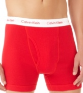 A three-pack of boxer briefs-the style that Calvin Klein made famous back at the beginning of the Nineties-now updated with a restyled fly and modern fit.