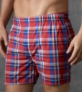 An essential three-pack of classic boxer shorts is crafted from soft woven cotton with Ralph Lauren's signature pony.