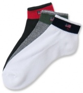 Quarter socks allow your legs to keep cool and dry and these quarter socks in assorted colors by Polo Ralph Lauren makes you look great and stylish as you work out.