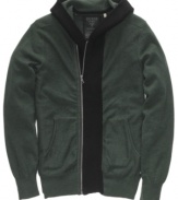 Guess puts its signature spin on a favorite - this hooded sweaters makes a classic look cool.