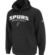 Take a page from your favorite team's playbook and toss on this San Antonio Spurs fleece sweatshirt when you're heading to the game.