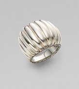 From the Bedeg Collection. A simple yet striking sterling silver band with a bold fluted texture.Sterling silver Width, about 1 Made in Bali