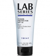 Introducing the new Lab Series Skincare for Men. Power Protector SPF 50 is a formula containing SPF 50 protection, the highest and most powerful protection available in the Lab Series Skincare for Men line. Provides daily hydration, improved skin tone and texture, revitalizes skin's overall appearance. 3.4 oz. 