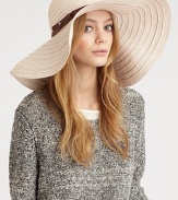 A breezy woven straw design, crafted in a chic wide-brim silhouette.Polyester/cottonMade in USA