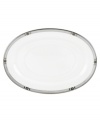 An art deco inspired design, platinum trim and metallic dots lend the Westerly Platinum gravy boat stand sophisticated polish. Part of a versatile Lenox dinnerware collection designed to complement a variety of settings. Qualifies for Rebate