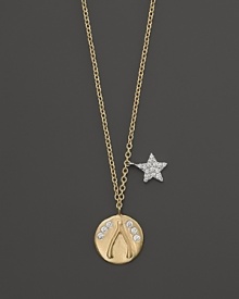 Make a wish on this diamond-set, 14K. yellow gold Meira T. necklace. Make a wish on this diamond-set, 14K. yellow gold Meira T. necklace.