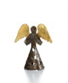 It takes two days to create – one to hammer and shape the steel, plus another to apply the foil and finish – but this beautiful angel figurine will radiate joy for years to come. Handmade in metal salvaged from empty oil drums by Croix-des-Bouquets artisans.